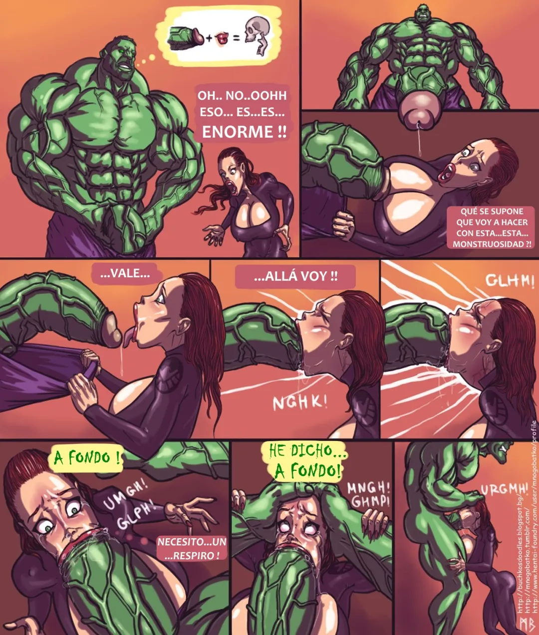 Comic Porno [Mnogobatko] Hulk Vs Black Widow (The Avengers) (#2)