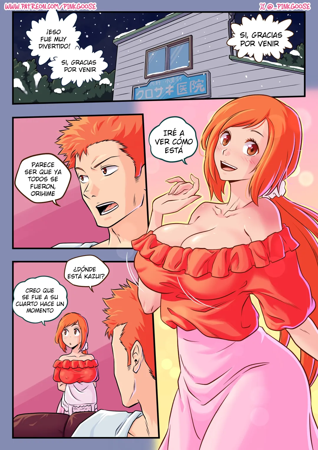 Comic Porno [Pinkgoose] Orihime X Ichigo Comic (Bleach) (#2)