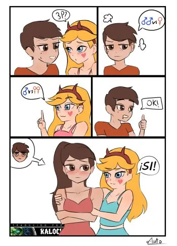 Comic Porno [Autonomousgm] Un Trío Poco Convencional (Star Vs. The Forces Of Evil)