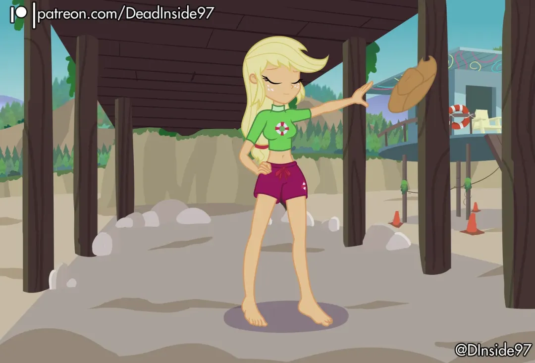 Comic Porno [Deadinside97] Lifeguard Applejack X Rainbow Dash (My Little Pony Equestria Girl) (#5)