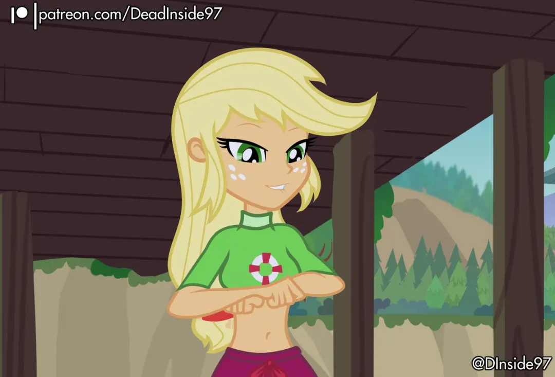 Comic Porno [Deadinside97] Lifeguard Applejack X Rainbow Dash (My Little Pony Equestria Girl) (#7)