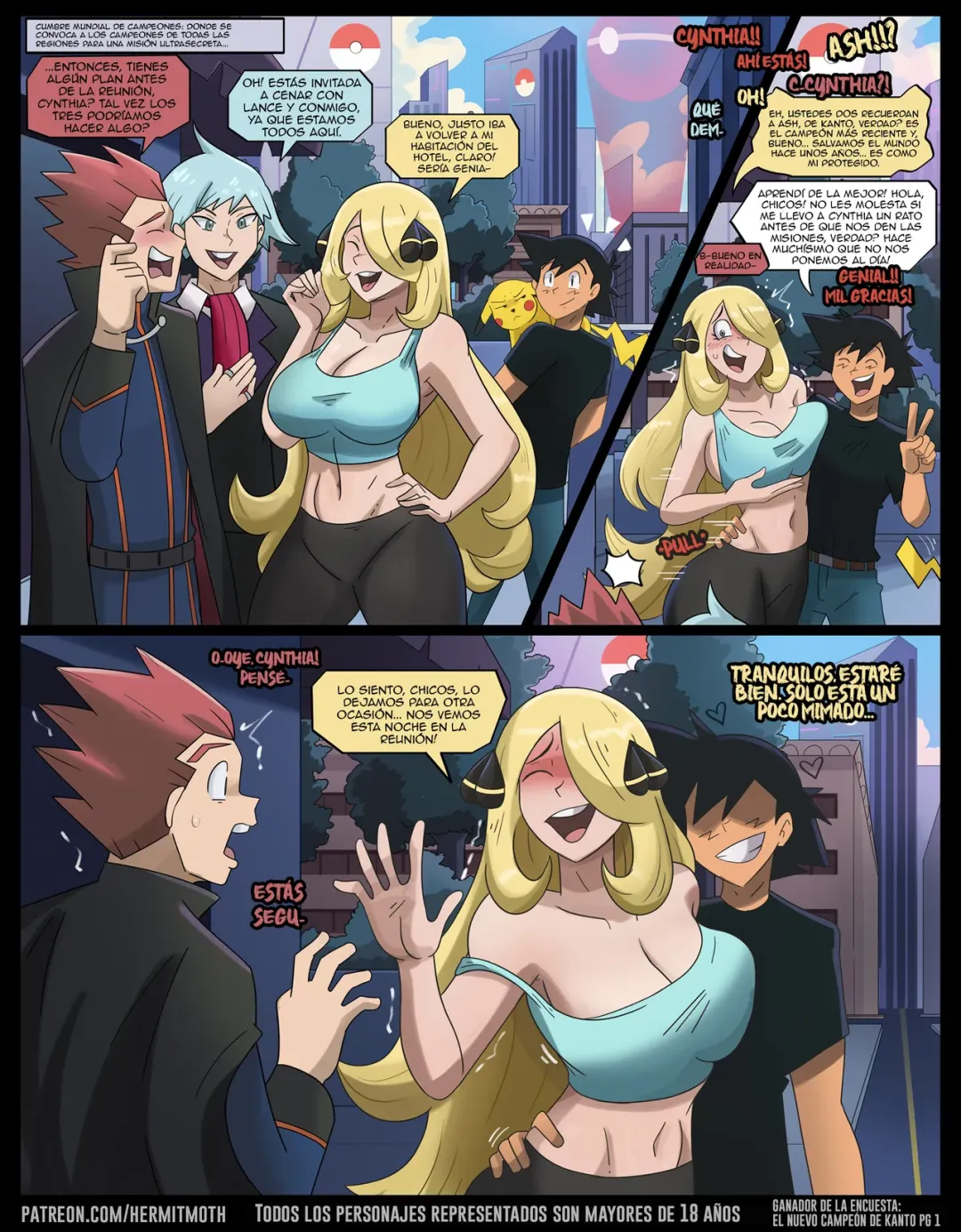 Comic Porno [Hermit Moth] Kanto’s New Champion (Pokémon) (#1)
