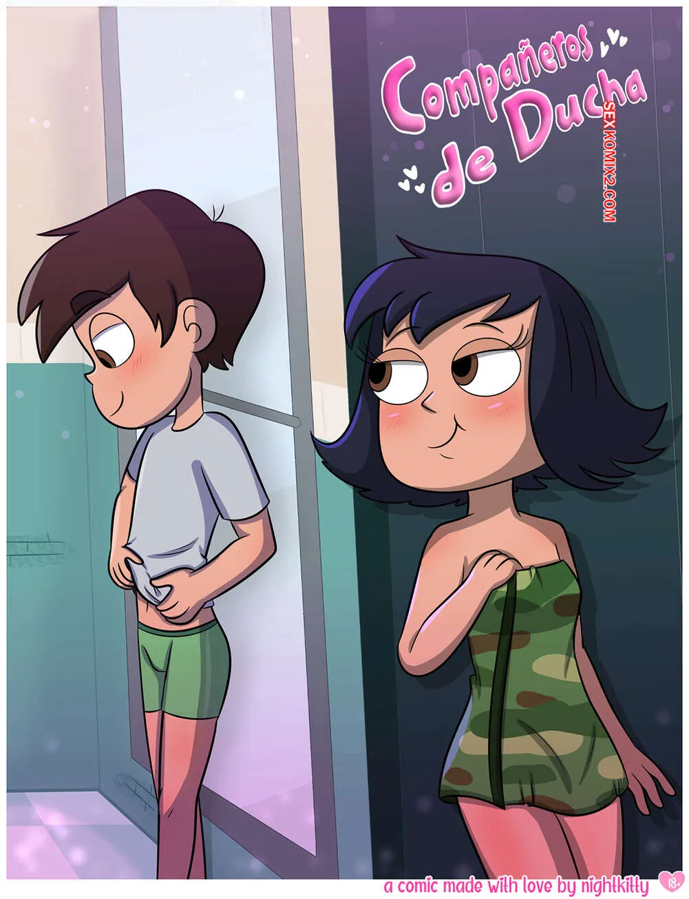 Comic Porno CompaÑeros De Ducha. Nightkitty. (#1)