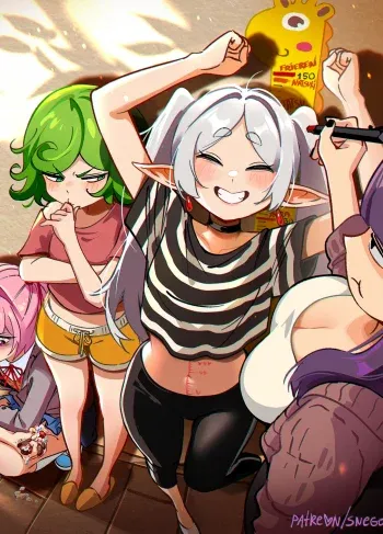 Comic Porno [Snegovski] Frieren X Tatsu (Sousou No Frieren - One Punch Man)